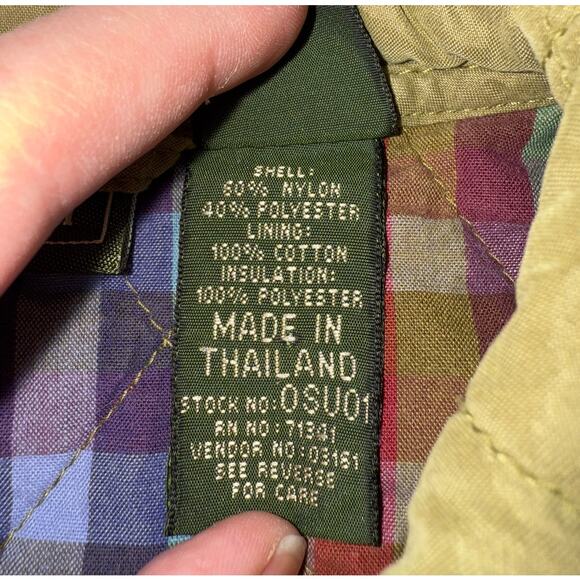 Vintage 90s L.L. Bean Women's Large Diamond Quilted Plaid Lining Barn Jacket - Picture 6 of 6